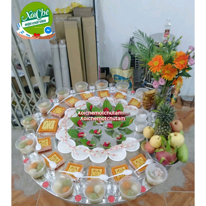 Mâm cúng đầy tháng bé gái